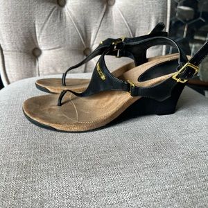 Black Ralph Lauren wedge sandals